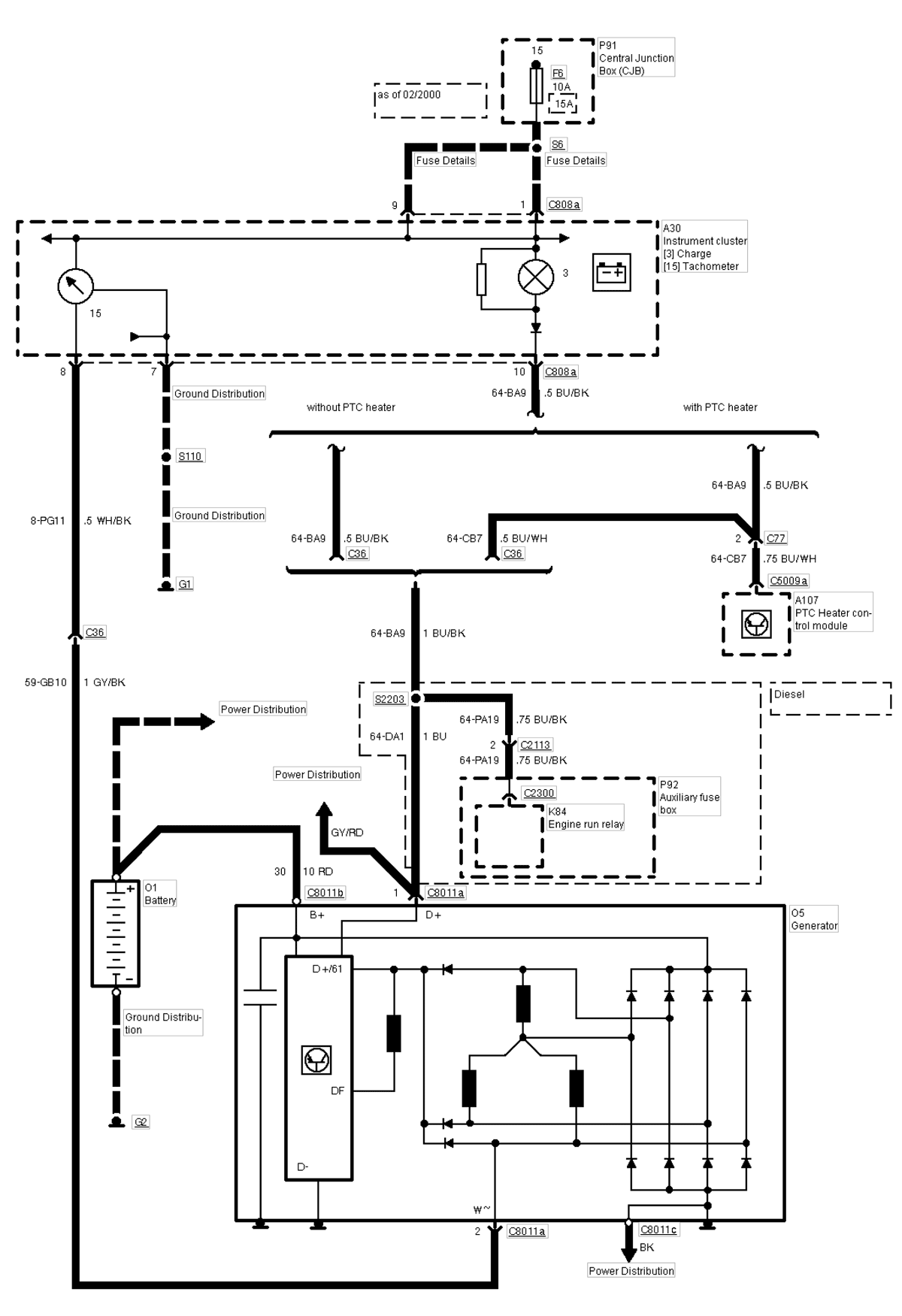 схема генератора на форд транзит